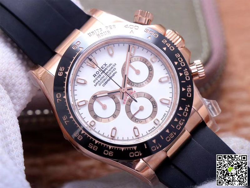 R01ex Daytona Replica M116515LN-0019 1:1 Best Edition Noob Factory White Dial Swiss ETA4130