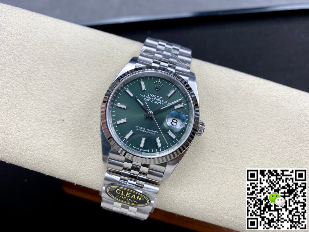 Replica R01ex Datejust M126234-0051 36MM 1:1 Best Edition Clean Factory Green Dial