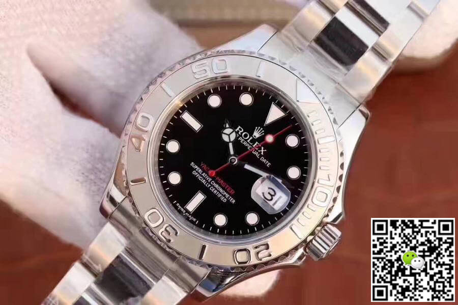Replica R01ex Yacht-Master 40mm 116622 EW Factory 1:1 Best Edition Swiss ETA3135 Black Dial