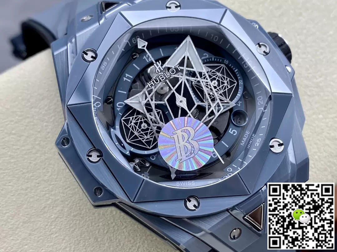 Replica Hublot Big Bang Sang Bleu II 418.FX.8007.RX.MXM21 1:1 Best Edition BB Factory Gray Ceramic