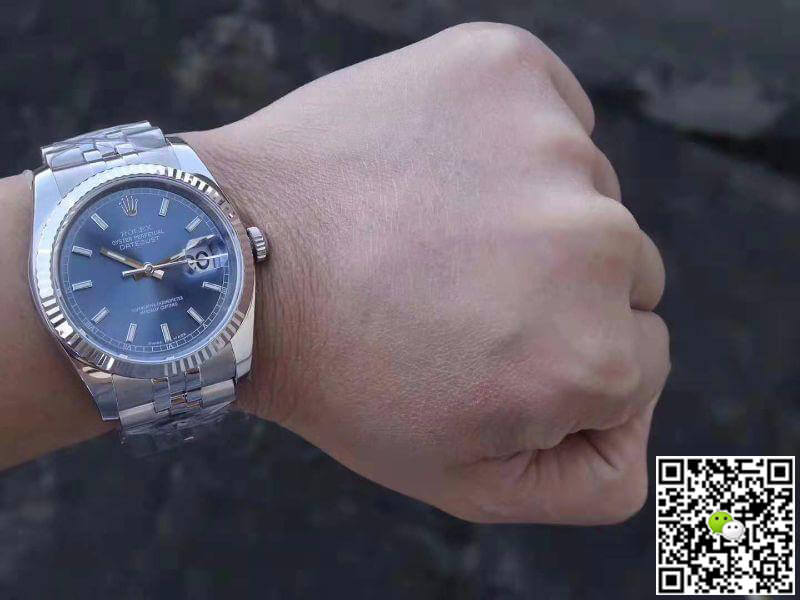 R01ex Dupe Datejust 36mm M126334-0002 1:1 Best Edition Swiss ETA3135 Blue Dial