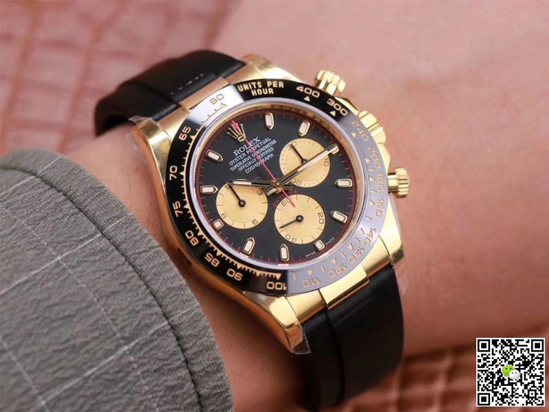 Replica R01ex Daytona M116518LN-0047 1:1 Best Edition Noob Factory Black Dial Swiss ETA4130