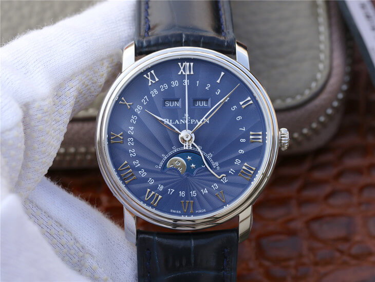 Replica Blancpain Villeret 6654-1529-55B 1:1 Best Edition OM Factory V2 Blue Dial