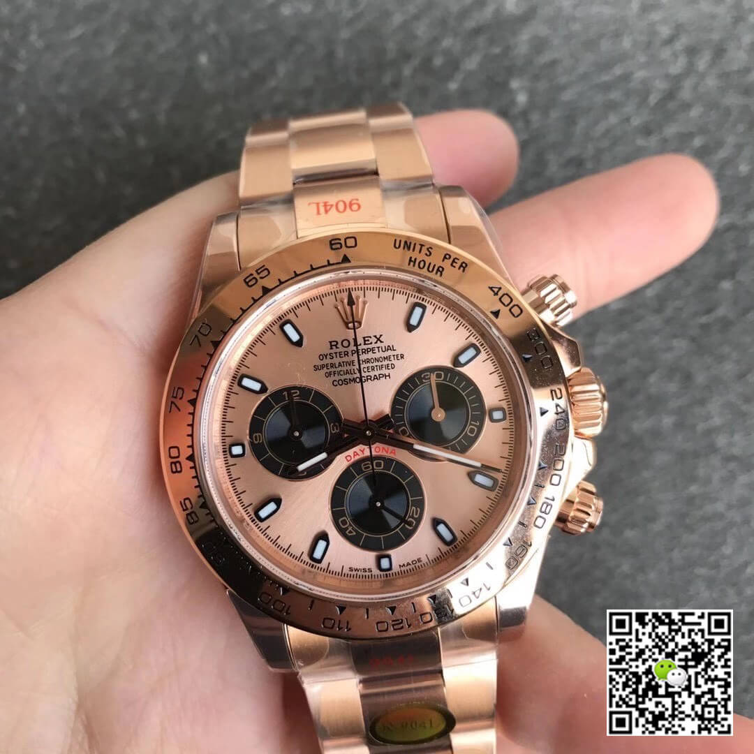 Replica R01ex Daytona m116505-0009 1:1 Best Edition Noob Factory Champagne Dial