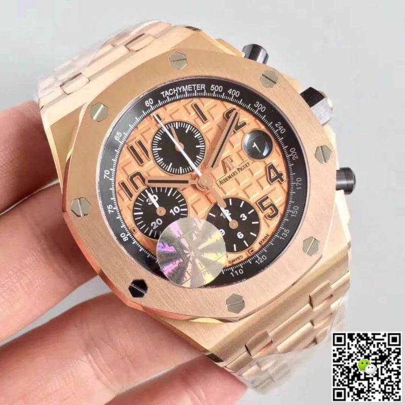 Replica Audemars P1g*et Royal Oak Offshore 26470OR.OO.1000OR.01 JF Factory Gold Dial 1:1 Best Edition Swiss ETA3126