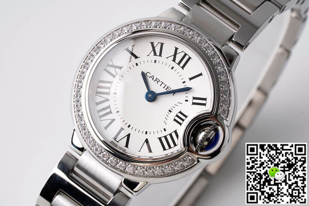 Replica Ballon Bleu De Ca*t1er 28MM W4BB0015 1:1 Best Edition AF Factory White Dial