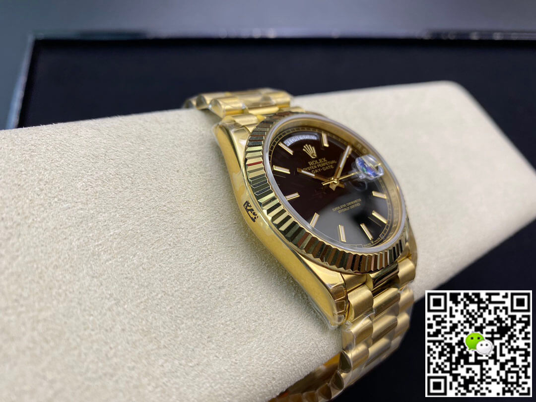 Replica R01ex Day Date 40MM 1:1 Best Edition EW Factory Black Dial