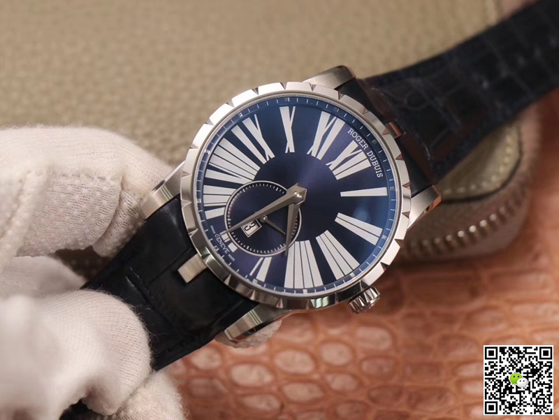 Replica Roger Dubuis Excalibur DBEX0535 1:1 Best Edition PF Factory Blue Dial Swiss ETA9015