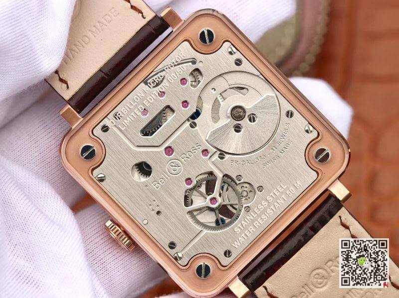 Replica Bell   Ross BR-X2 Tourbillon 18K Rosegold Case Mechanical Watches 1:1 Best Edition Swiss ETA380 Tourbillon Movement