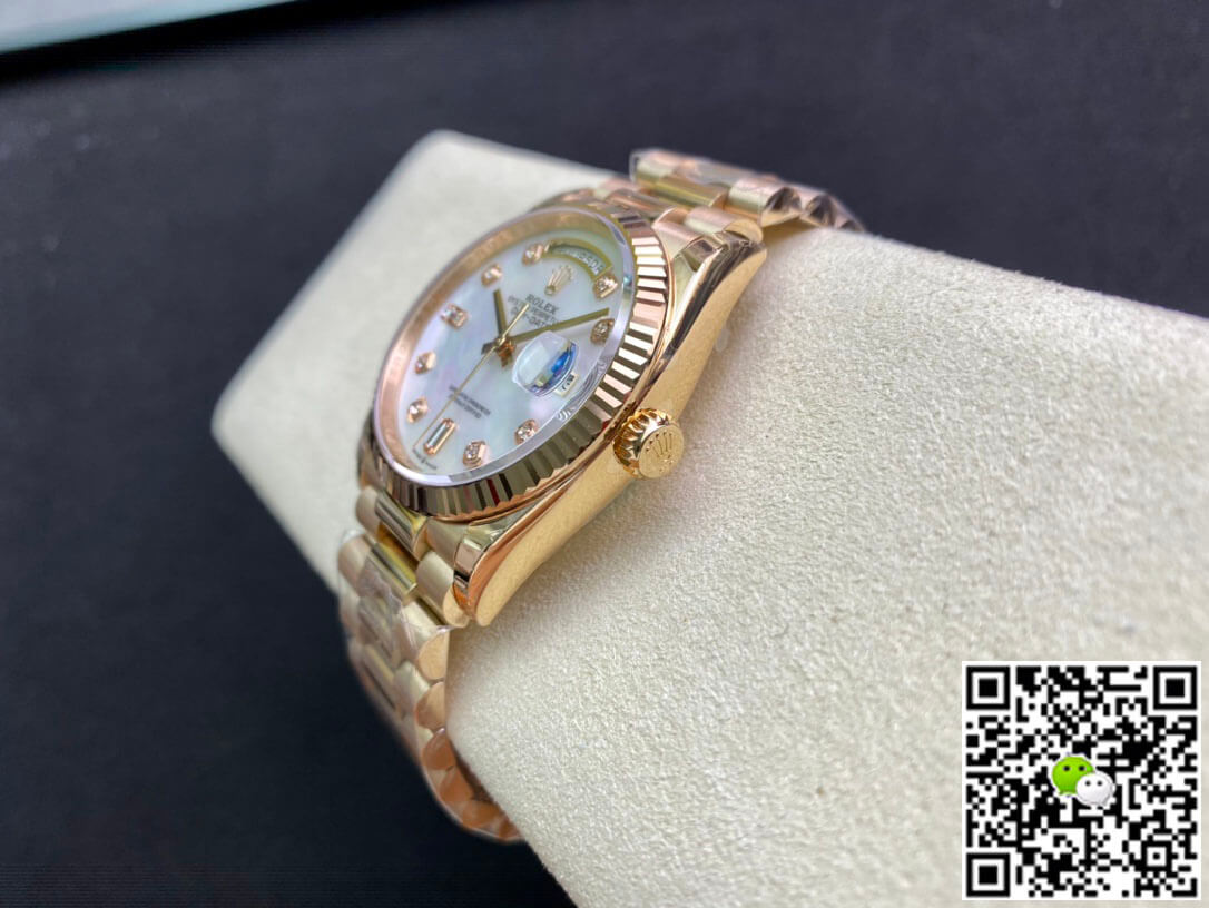 Replica R01ex Day Date M128235-0029 1:1 Best Edition EW Factory Rose Gold