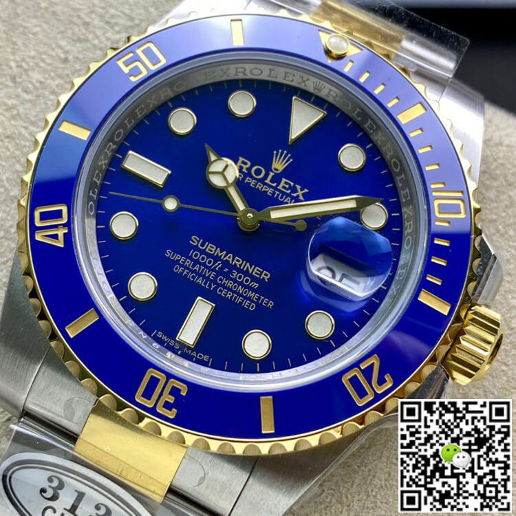R01ex Submariner Replica 116613LB-97203 1:1 Best Edition Clean Factory V4 Blue Bezel