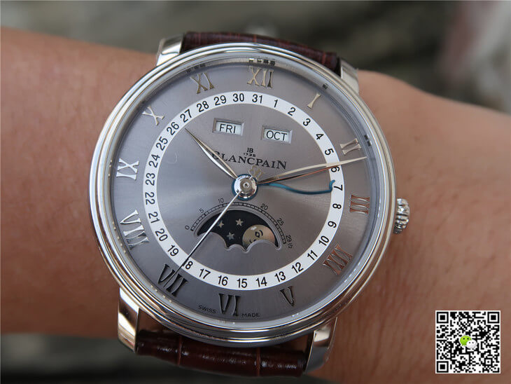 Replica Blancpain Villeret 6654-1113-55B 1:1 Best Edition OM Factory V2 Grey Dial
