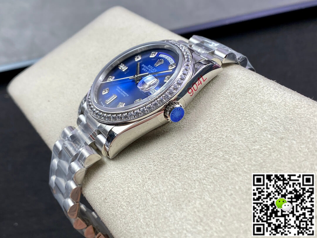 Replica R01ex Day Date M128396TBR-0008 36MM 1:1 Best Edition GM Factory D1am0nd Bezel