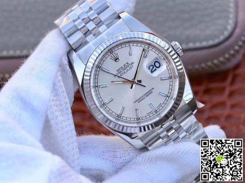R01ex Dupe Datejust II 36 126334 1:1 Best Edition Swiss ETA3135 Rhodium Dial