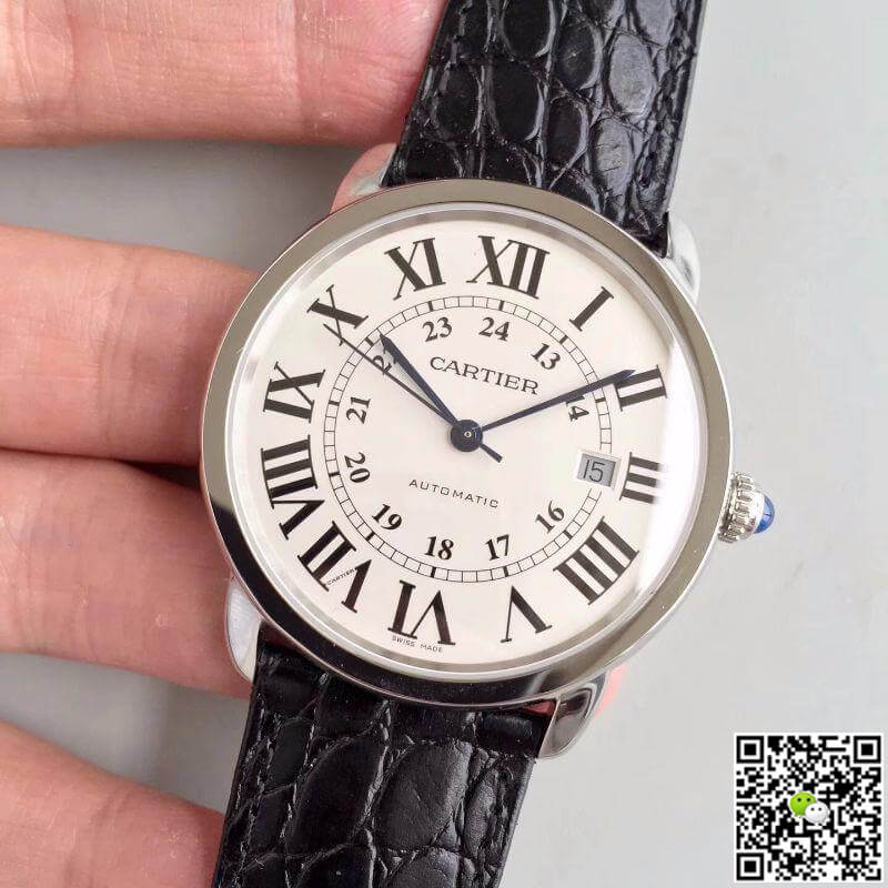 Replica Ronde Solo De Ca*t1er W6701010 ZF Factory Men Watches 1:1 Best Edition Swiss ETA9015 White Dial