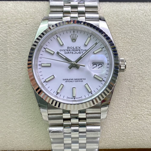 Replica R01ex Datejust 36MM 1:1 Best Edition EW Factory White Dial