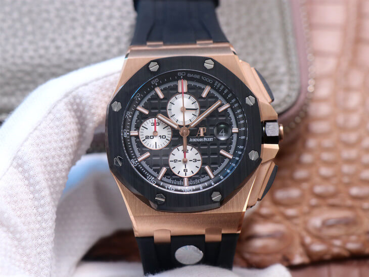 Replica Audemars P1g*et Royal Oak Offshore 26401RO.OO.A002CA.01 1:1 Best Edition JF Factory Black Dial