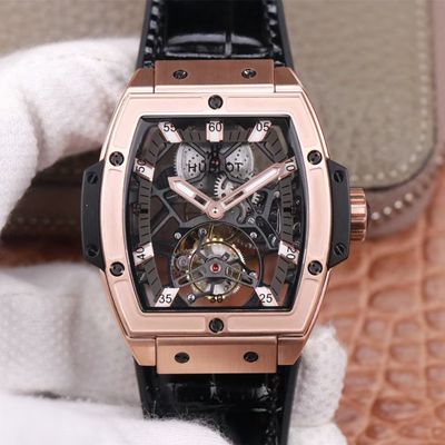 Hublot Replica Masterpiece Tourbillon 906.OX.0123.VR.AES13 1:1 Best Edition JB Factory Rose Gold White Hour Swiss HUB 9006