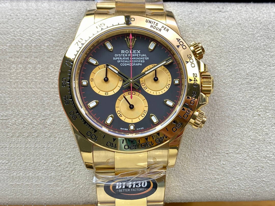 Replica R01ex Daytona M116508-0009 1:1 Best Edition BT Factory Yellow Gold