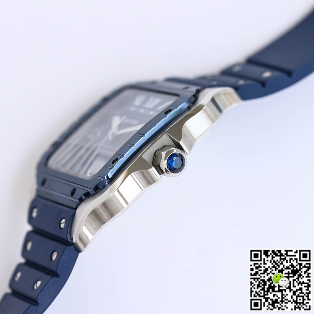 Ca*t1er Watch Rep Santos 1:1 Best Edition GF Factory Blue Dial