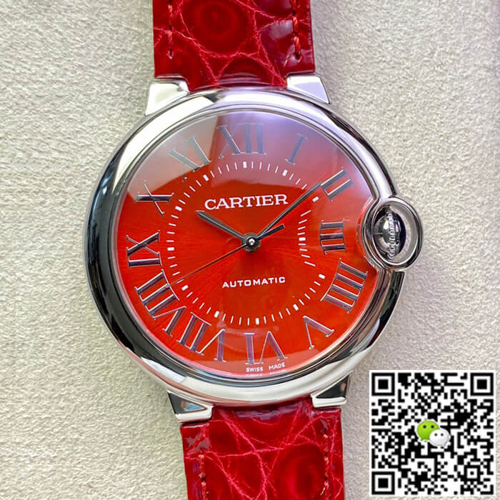 Replica Ballon Bleu De Ca*t1er 33MM 1:1 Best Edition Red Dial