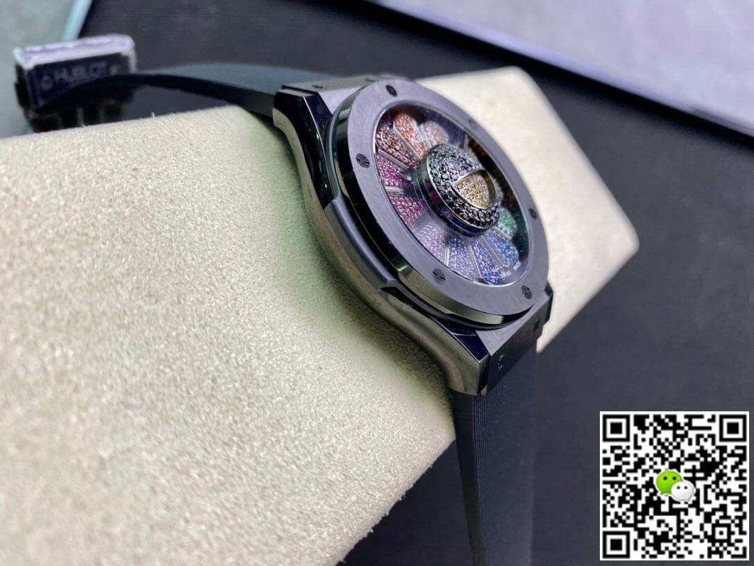 Replica Hublot Classic Fusion Takashi Murakami 507.CX.9000.RX.TAK21 1:1 Best Edition Sunflower Color Dial