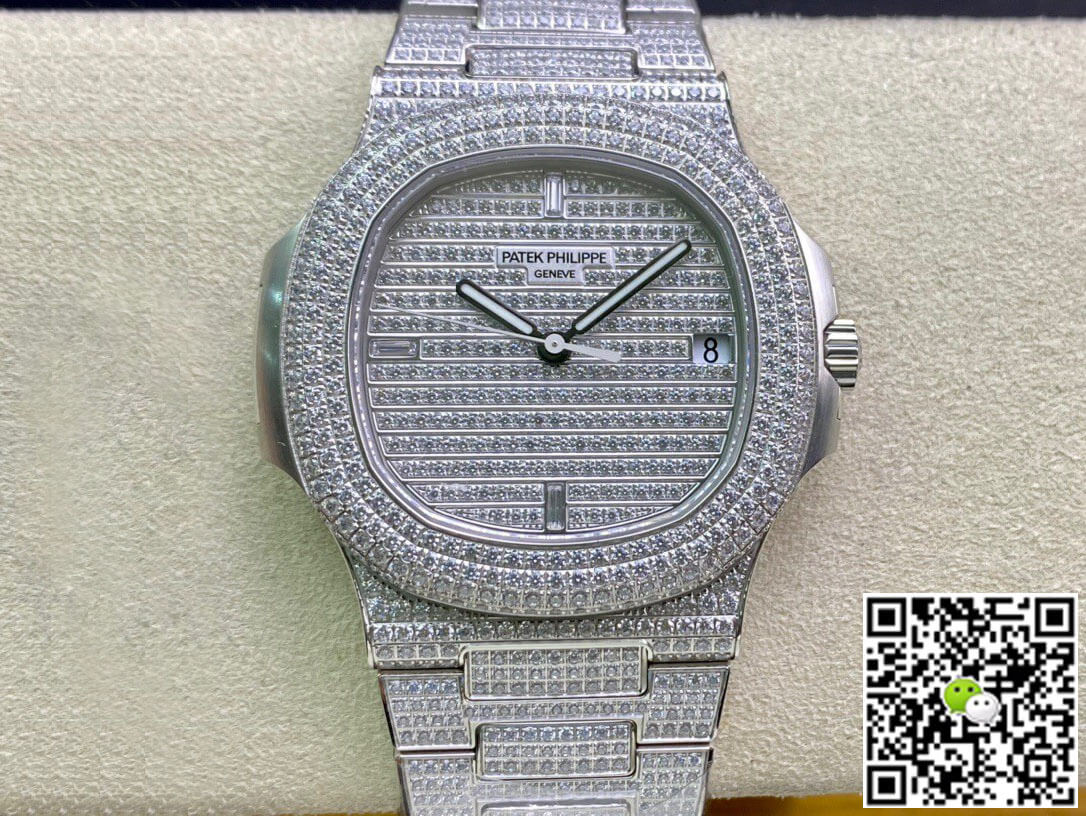 Replica Pat*k Phi1i*pe Nautilus 5719/1G-001 1:1 Best Edition PPF Factory Full D1am0nd Dial