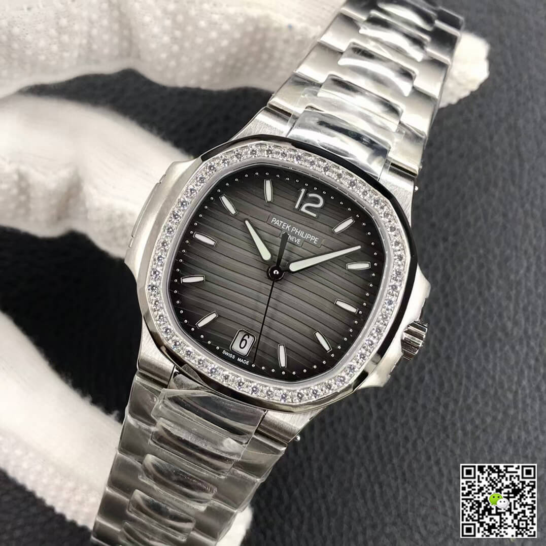 Replica Pat*k Phi1i*pe Nautilus Ladies 7118-1200A-011 1:1 Best Edition PF Factory D1am0nd Bezel