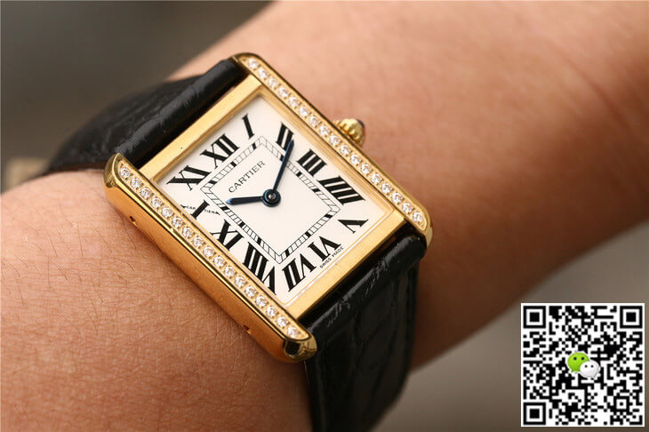 Ca*t1er Replica Tank Ladies 1:1 Best Edition K11 Factory Yellow Gold D1am0nd