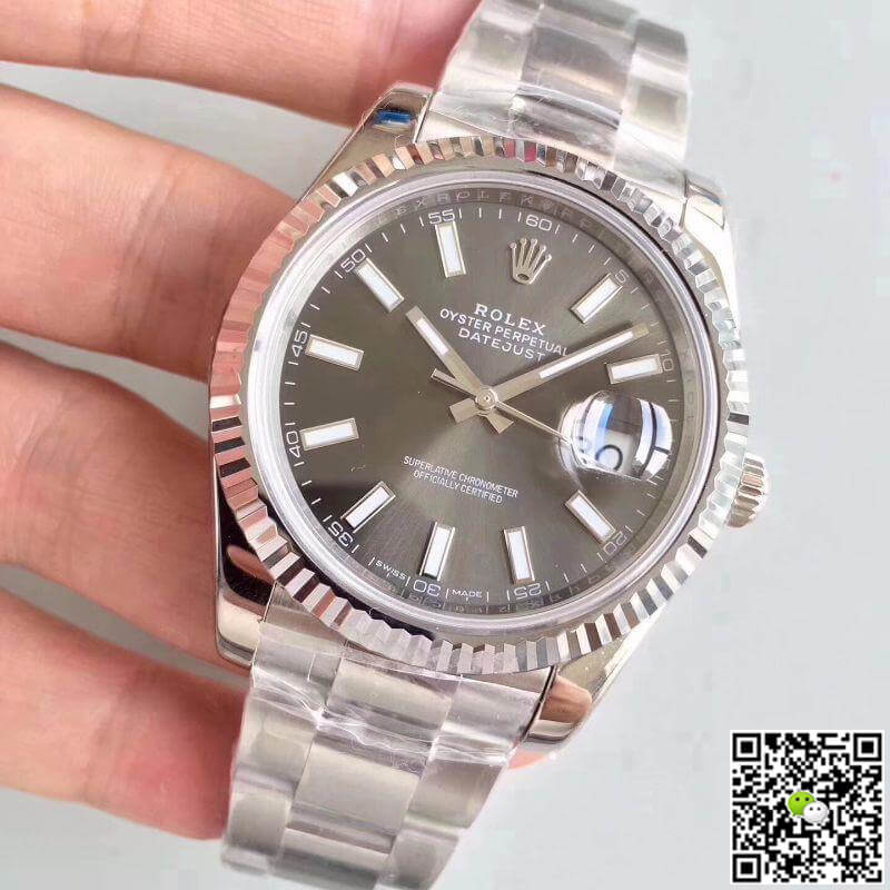 R01ex Dupe Datejust II M126334-0014 1:1 Best Edition Swiss ETA3235 Dark Rhodium Dial