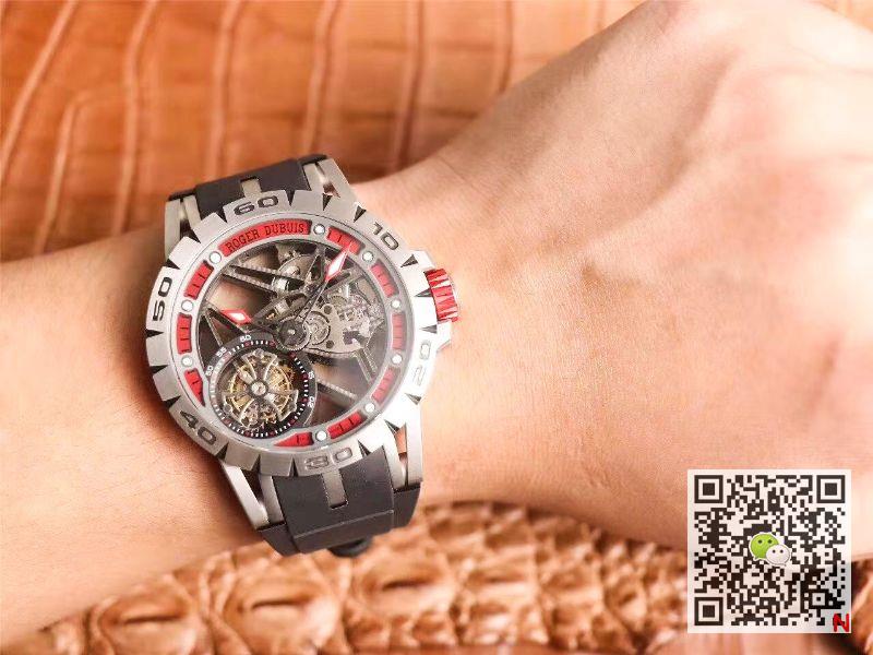 Replica Roger Dubuis Excalibur Spidr (king series) RDDBEX0622 Tourbillon JB Factory 1:1 Best Edition red skeleton dial Swiss RD505SQ