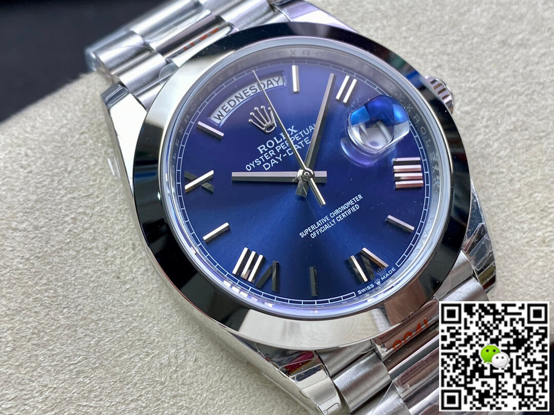 Replica R01ex Day Date M228206-0015 1:1 Best Edition EW Factory Blue Dial