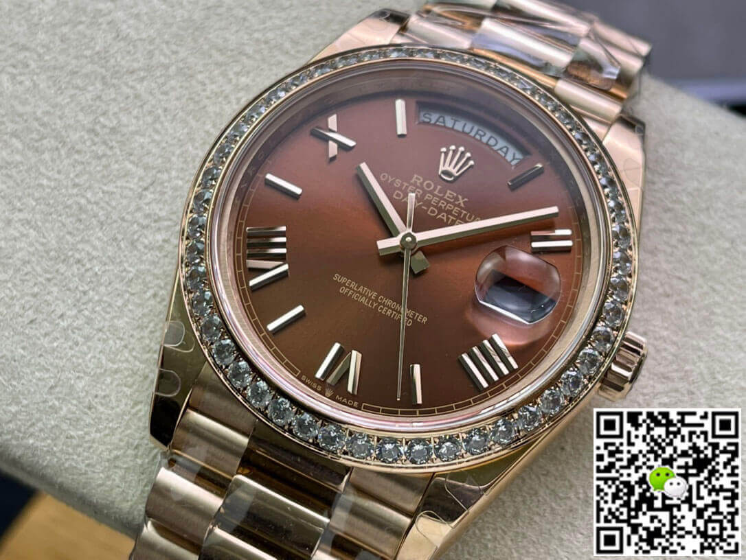Replica R01ex Day Date M228345RBR-0009 1:1 Best Edition EW Factory Brown Dial