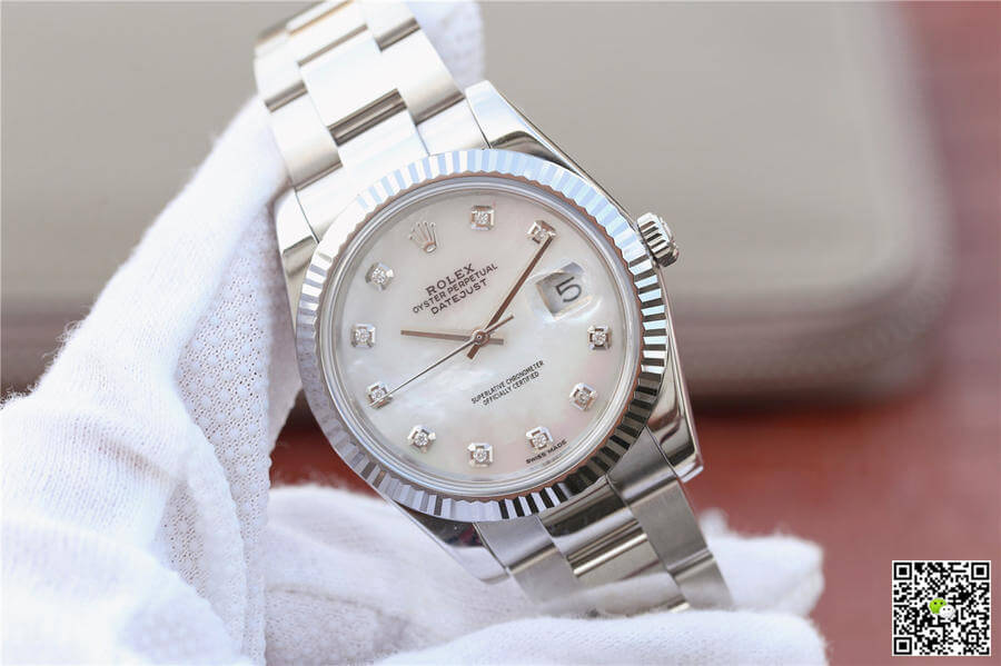 Replica R01ex Datejust M126334-0019 1:1 Best Edition EW Factory White Mother-Of-Pearl Dial
