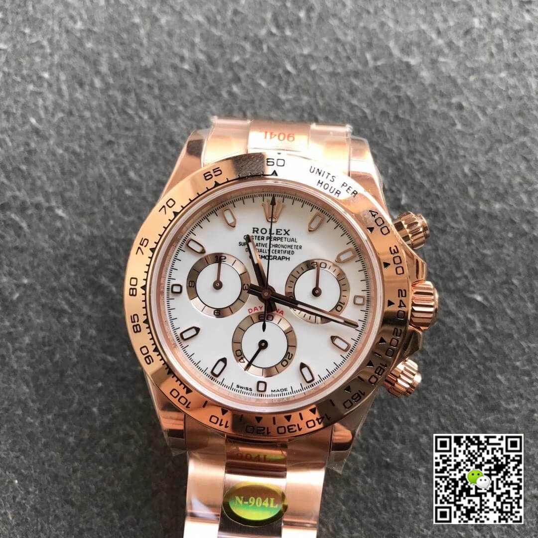 Replica R01ex Daytona m116505-0010 1:1 Best Edition Noob Factory White Dial