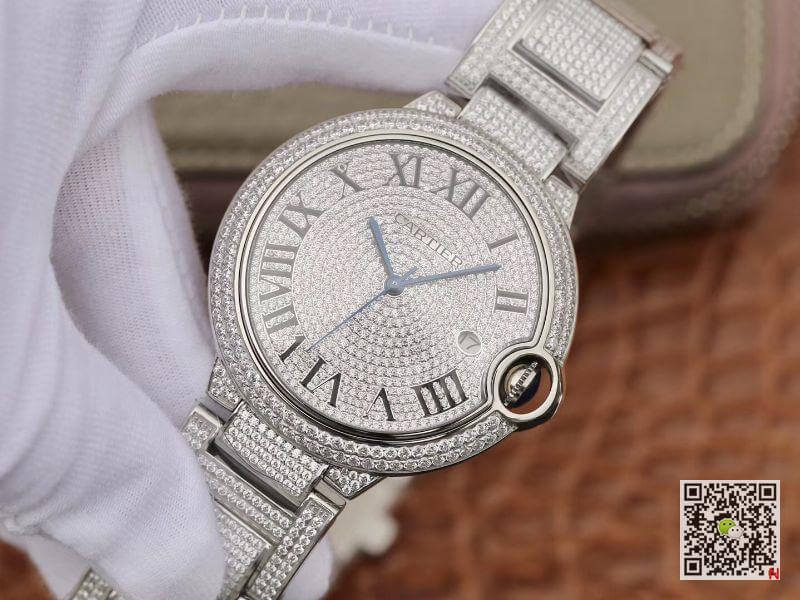 Replica Ballon Bleu De Ca*t1er WE9009Z3 42mm TW Factory 1:1 Best Edition Full D1am0nd Dial Swiss ETA2824