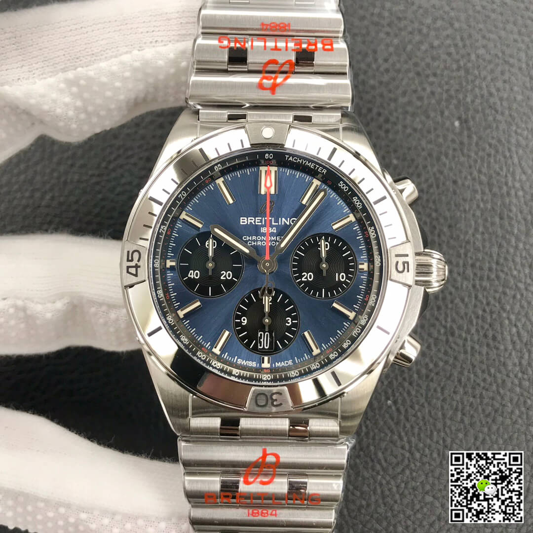 Replica Breitling Chronomat AB0134101C1A1 1:1 Best Edition Stainless Steel Blue Dial