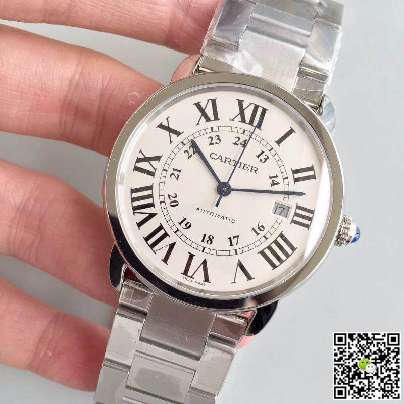 Replica Ronde Solo De Ca*t1er W670101 ZF Factory Men Watches 1:1 Best Edition Swiss ETA9015 White Dial