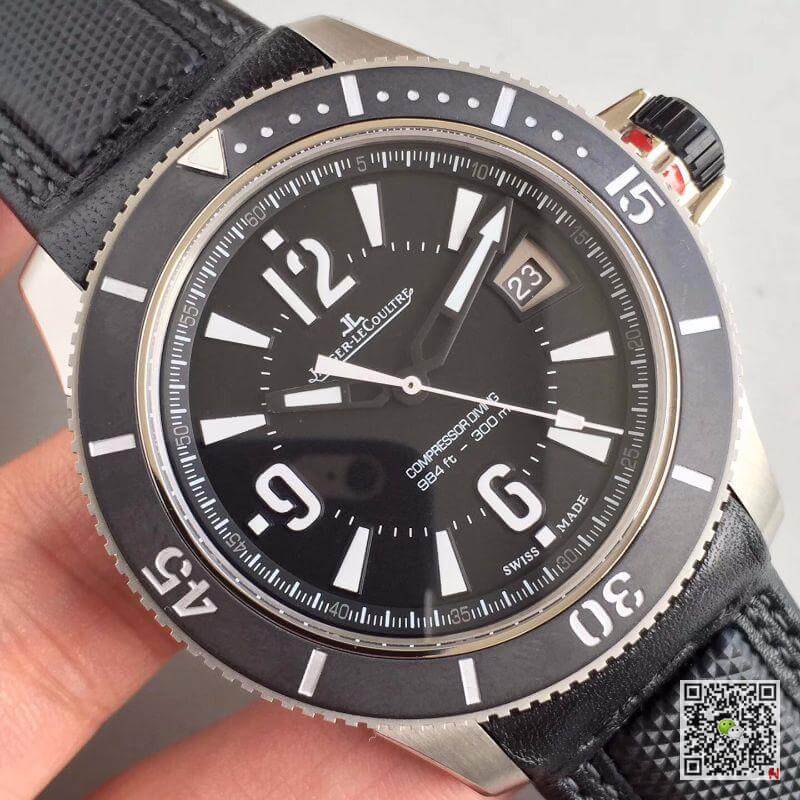 Replica Jaeger-LeCoultre Master Compressor 2018670 Noob Factory 1:1 Best Edition Swiss ETA2836-2 Black Leather Strap