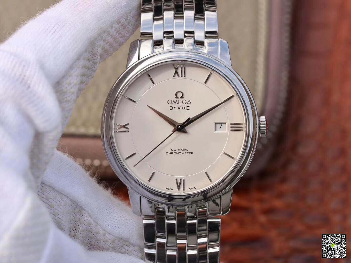 Replica 0me*ga De Ville Prestige 424.10.40.20.02.003 MKS Factory Mechanical Watches 1:1 Best Edition Swiss ETA9015 White Dial