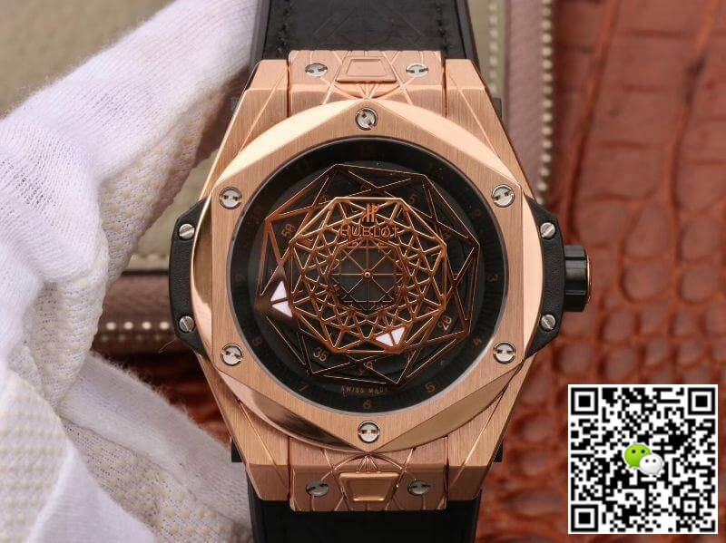 Replica Hublot Big Bang Sang Bleu King Gold 415.OX.1118.VR.MXM17 TMF Factory Mechanical Watches 1:1 Best Edition Swiss ETA1213
