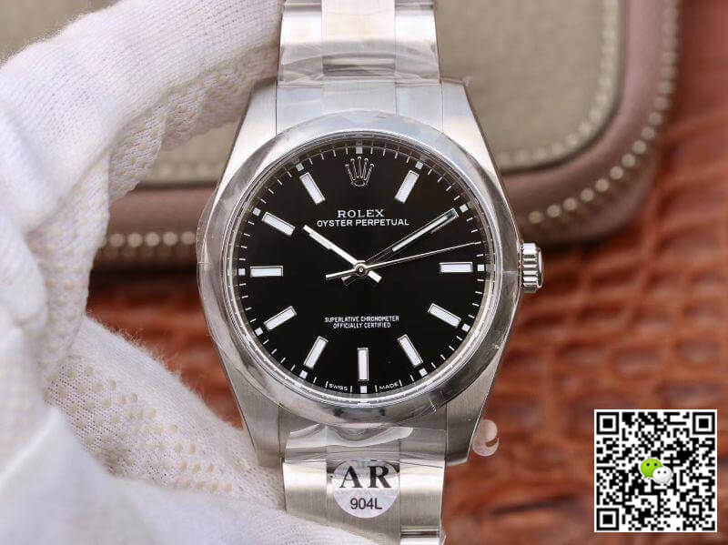 Replica R01ex Oyster Perpetual 114300 39mm AR Factory 1:1 Best Edition Swiss ETA3132 Black Dial