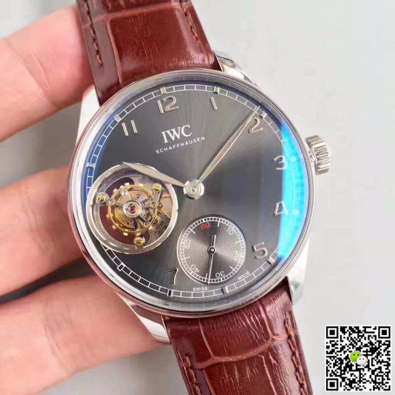 IWC Replica Portuguese Tourbillon IW546301 YL Factory 1:1 Best Edition Swiss Tourbillon Anthracite Dial