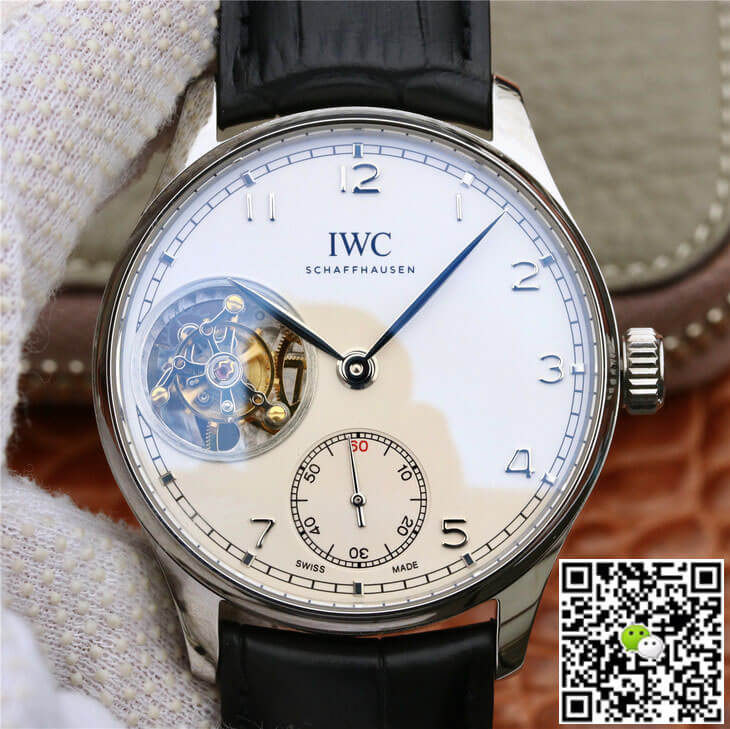 Replica IWC Portuguese Tourbillon 1:1 Best Edition ZF Factory White Dial