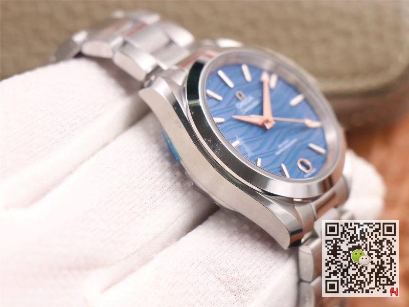 Replica 0me*ga Seamaster 220.10.38.20.03.002 Aqua Terra 150M 1:1 Best Edition VS Factory Blue Dial Swiss 8800