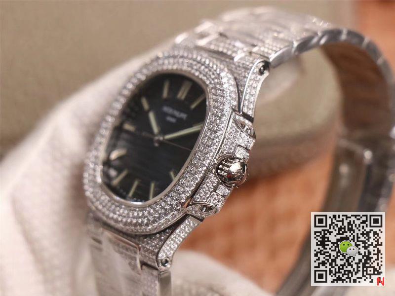 Replica Pat*k Phi1i*pe Nautilus 5719-10G Silver D1am0nd 1:1 Best Edition R8 Factory Gradient Grey Dial Swiss Cal.324 S C