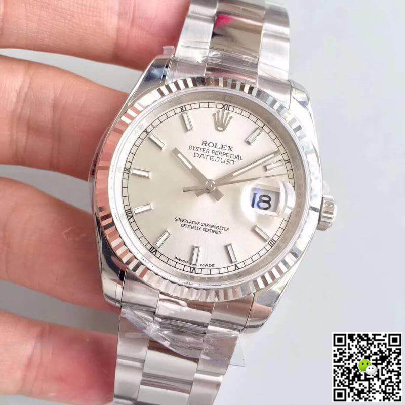 R01ex Dupe Datejust II 36mm 126334 1:1 Best Edition Swiss ETA3135 Silver Dial