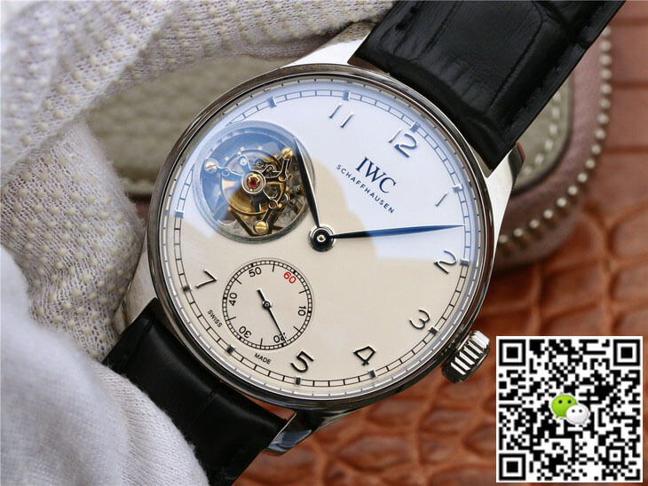 Replica IWC Portuguese Tourbillon 1:1 Best Edition ZF Factory White Dial