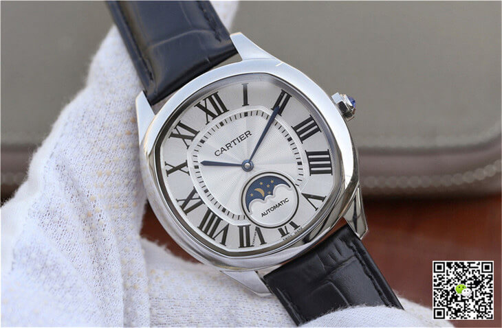 Replica Drive De Ca*t1er Moonphase WSNM0008 1:1 Best Edition Stainless Steel