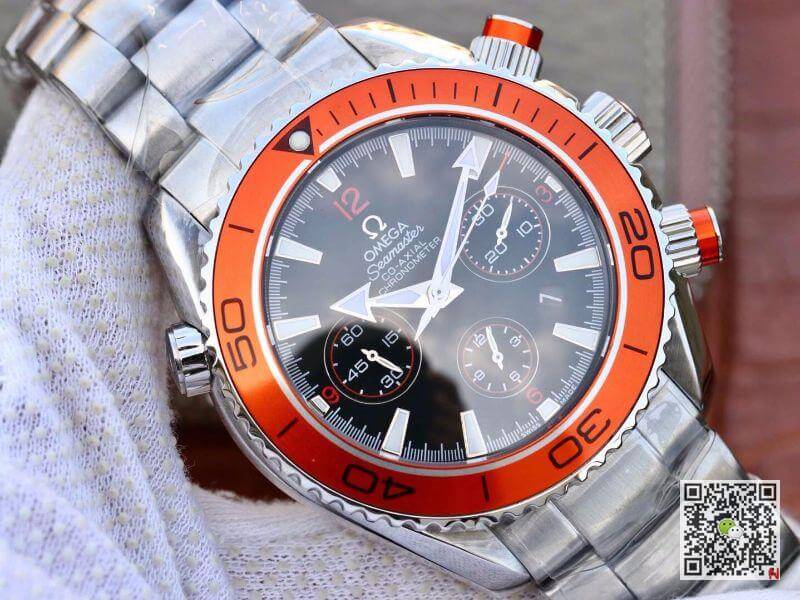 Replica 0me*ga Seamaster Planet Ocean 232.30.46.51.01.002 1:1 Best Edition Swiss ETA7750 Black Dial with orange marker